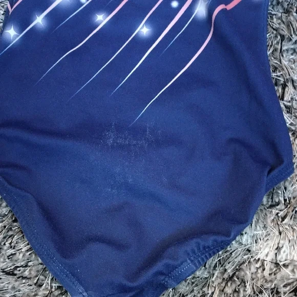 GK Kids Swim One Piece with Red and Blue Stripes - Picture 4 of 4